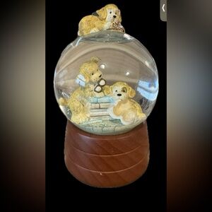 San Francisco Music Box Company Dogs/Puppies Snow Globe